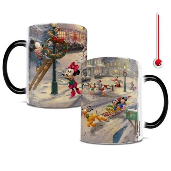 Trend Setters Thomas Kinkade Mickeys Victorian Christmas Morphing Heat-Sensitive Mug MMUG1037
